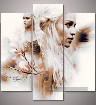 Fantaisie œuvres - Daenerys Targaryen trois panneaux Le Trône de fer
